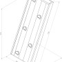 Skizze einer Sunny Spielhaus Kletterwand aus Holz mit Klettergriffen, Zubehör für Gartenspielgeräte.
