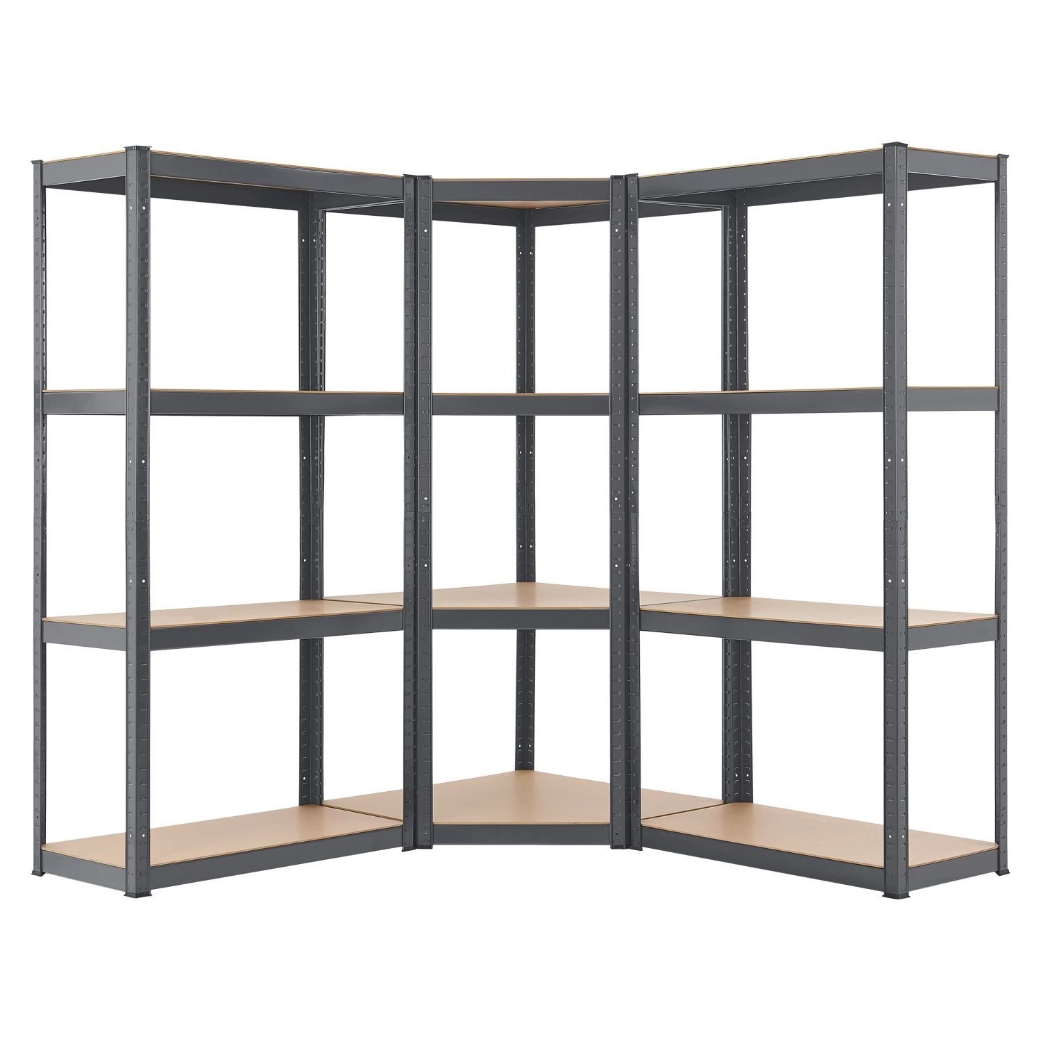 Juskys 3er Regalsystem 1 Corner und 2 Easy Insgesamt 12 Böden mit 960 kg Tr günstig online kaufen