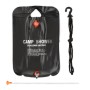 Faltbare, schwarze 20L Campingdusche mit Brause und Aufhängung.