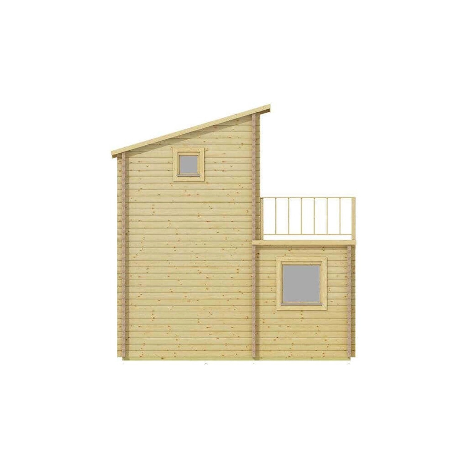 Alpholz Gartenhaus Manhattan Pultdach 400 cm x 500 cm Hellbraun kaufen