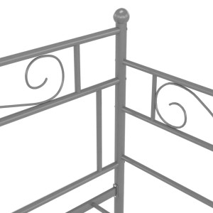 Detailansicht: Graues vidaXL Ausziehsofa Bettgestell aus Metall, Betten Kategorie.