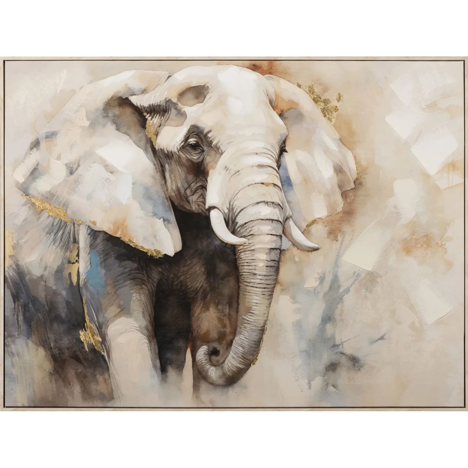 Art Universe Leinwandbild Grey Coloured Elephant 90 x 120 cm
