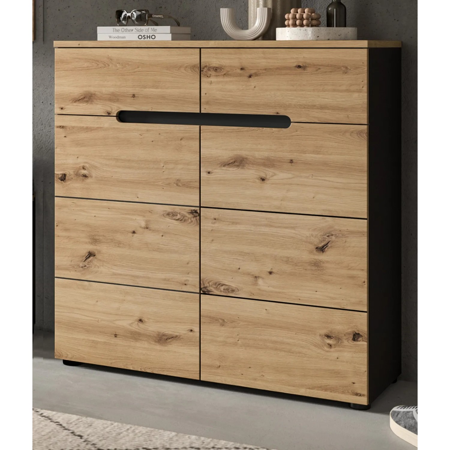 Inn.Furn Kommode Eiche Grau 100 cm mit Soft-Close Cooper_5