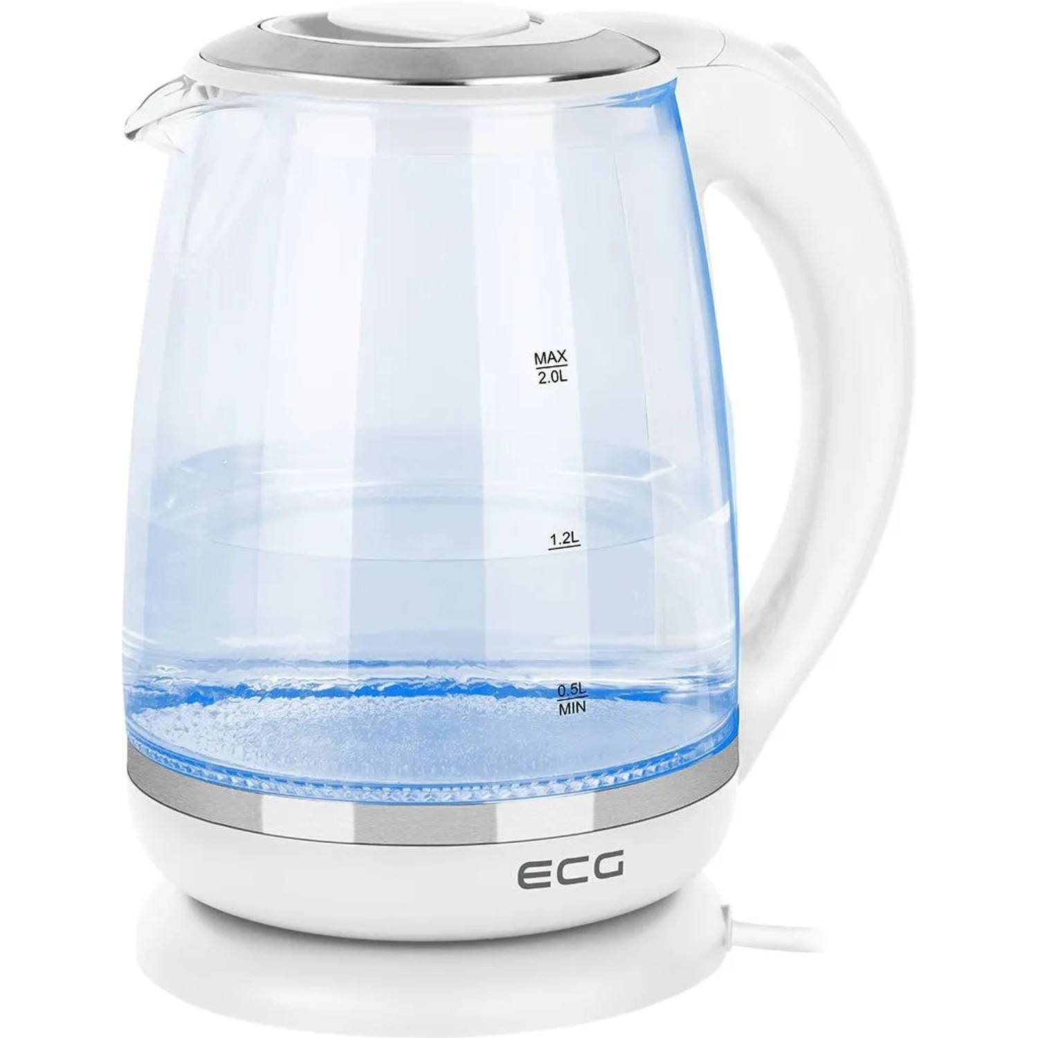ECG Wasserkocher RK 2020 White Glass 2,0, Glas