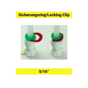 Ich-Zapfe Sicherungsring für 5/16 Zoll Schlauch und Steckverbinder Rot Kunststoff