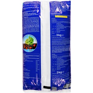 Compo Blaukorn NovaTec® 3 kg: Universaldünger für Gartenpflanzen im weißen Sack.