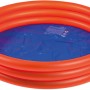 Rotes Happy People Planschbecken mit 3 Ringen und blauem Boden, Ø 122 cm.