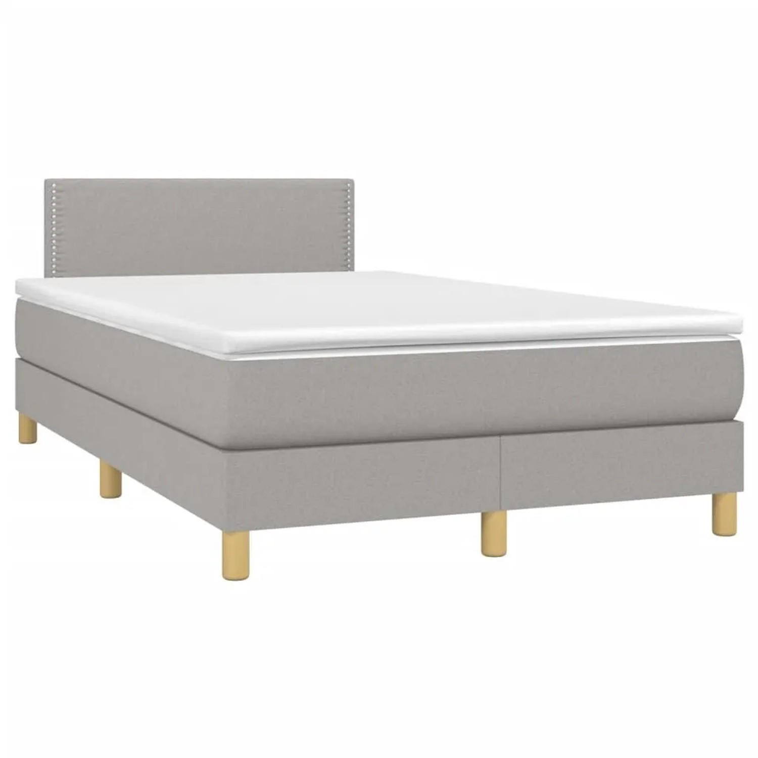 vidaXL Boxspringbett mit Matratze Hellgrau 120x190 cm Stoff 3269765 günstig online kaufen