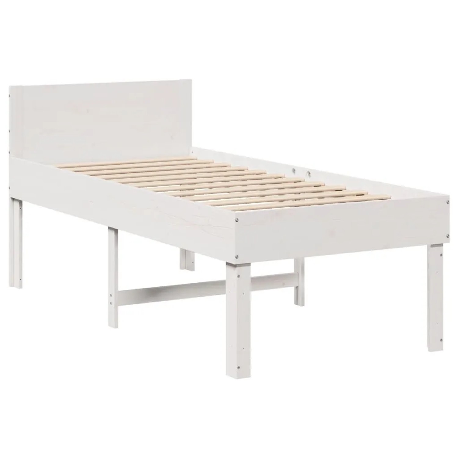 vidaXL Massivholzbett ohne Matratze Weiß 75x190 cm Kiefernholz 855745 günstig online kaufen