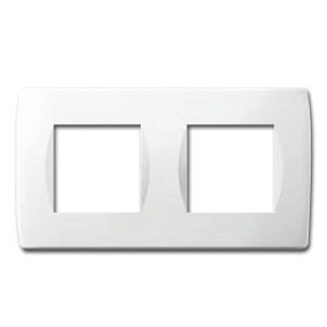 TEM MODUL PLUS 2-Fach UP Rahmen Weiß Glanz Soft