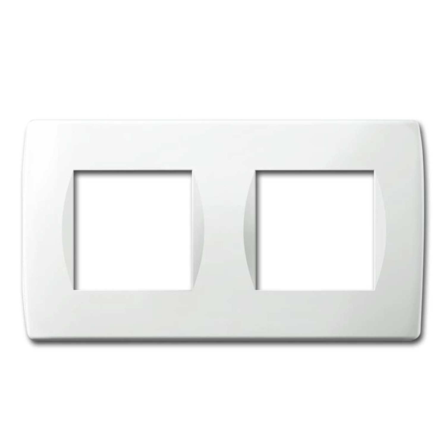 TEM MODUL PLUS 2-Fach UP Rahmen Weiß Glanz Soft