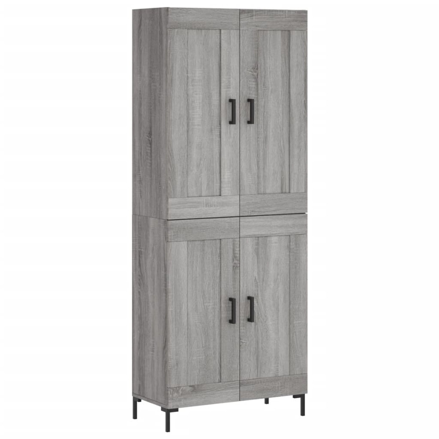 vidaXL Highboard Grau Sonoma 69,5x34x180 cm Holzwerkstoff 3199687 günstig online kaufen