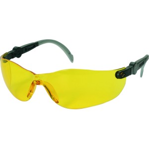 OX-ON Sicherheitsbrille Space Comfort Gelb, Augenschutz mit gelben Gläsern für Arbeiten bei schwachem Licht.