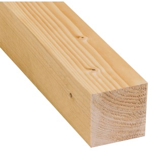 Sägeraues Fichte/Tanne Kantholz, 58x58x2000 mm, ideal für Dachstühle und Möbelbau.