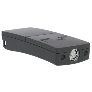 Blanko Hundeschreck Ultraschall 3-in-1: Dunkelgraues Gerät zur Hundeabwehr und -training.