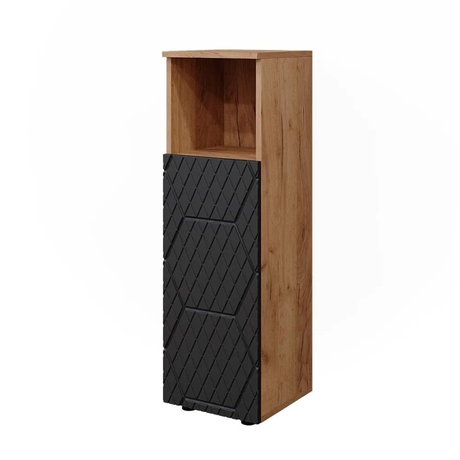 Vicco Midischrank Irma Anthrazit mit Wabenstruktur 30 x 95