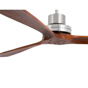 Energiespar Deckenventilator Mini Lantau Nickel-Walnuss, 107 cm Durchmesser.