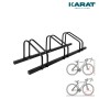 Schwarzer KARAT Fahrradständer Linus für 3 Fahrräder, zur Boden- oder Wandmontage.