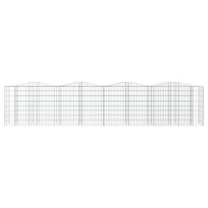 DELUKE Gabionen Hochbeet BOGI Aus Eisen 400x50x100cm Hochbogen Steinkorb Gabionengitter Ziergabione Steingabione