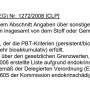 Textauszug zu Gefahrenhinweisen und Inhaltsstoffen gemäß Verordnung (EG) Nr. 1272/2008 [CLP].