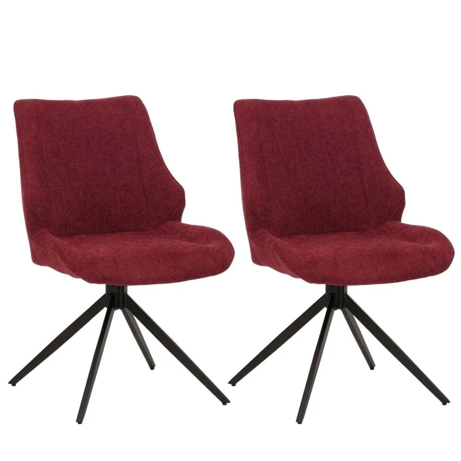 MCW Esszimmerstuhl O48 2er-Set Bordeaux