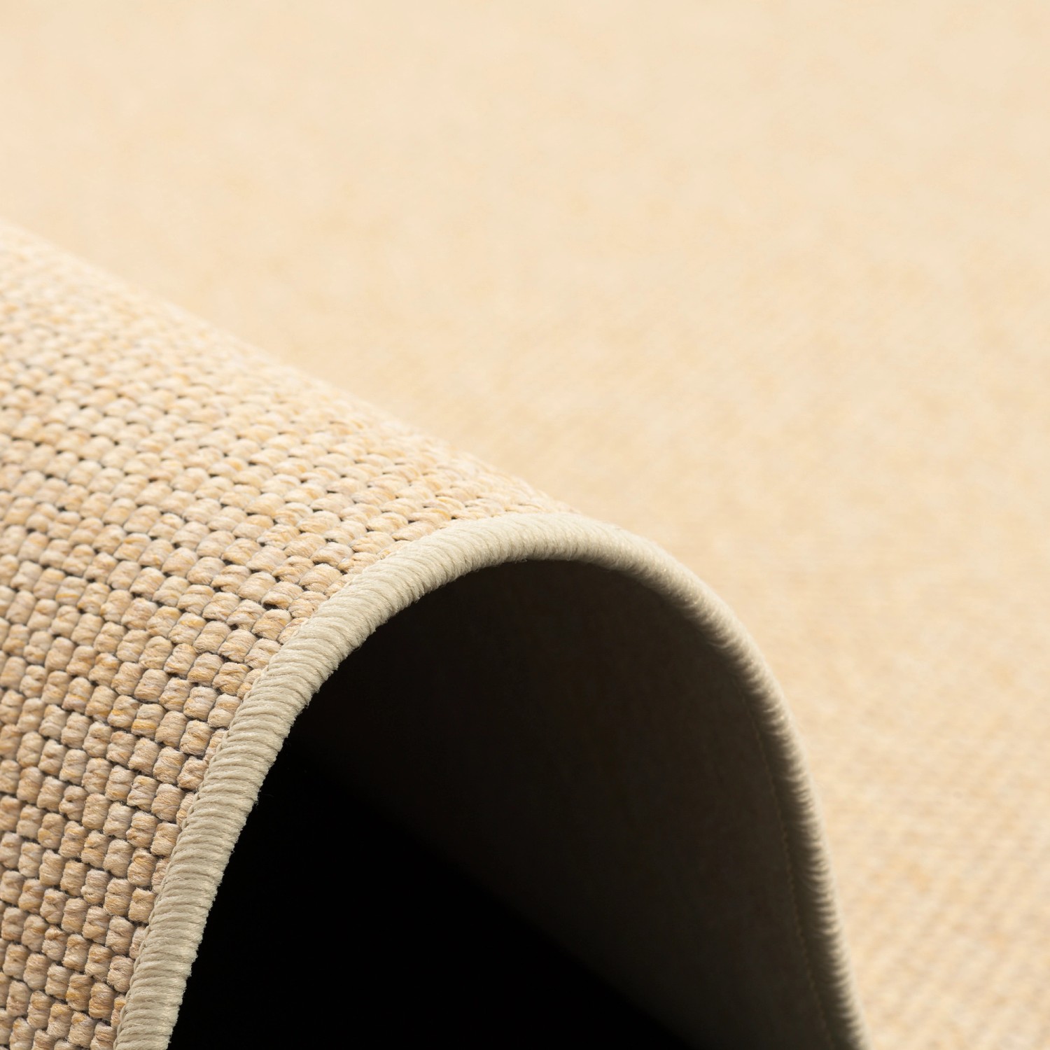 Detailansicht: Beige Snapstyle Natur Teppich Bentzon, Flachgewebe, 100x400cm.