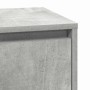 Detailansicht: Moderner, grauer Nachttisch von vidaXL im Beton-Look aus Holzwerkstoff.