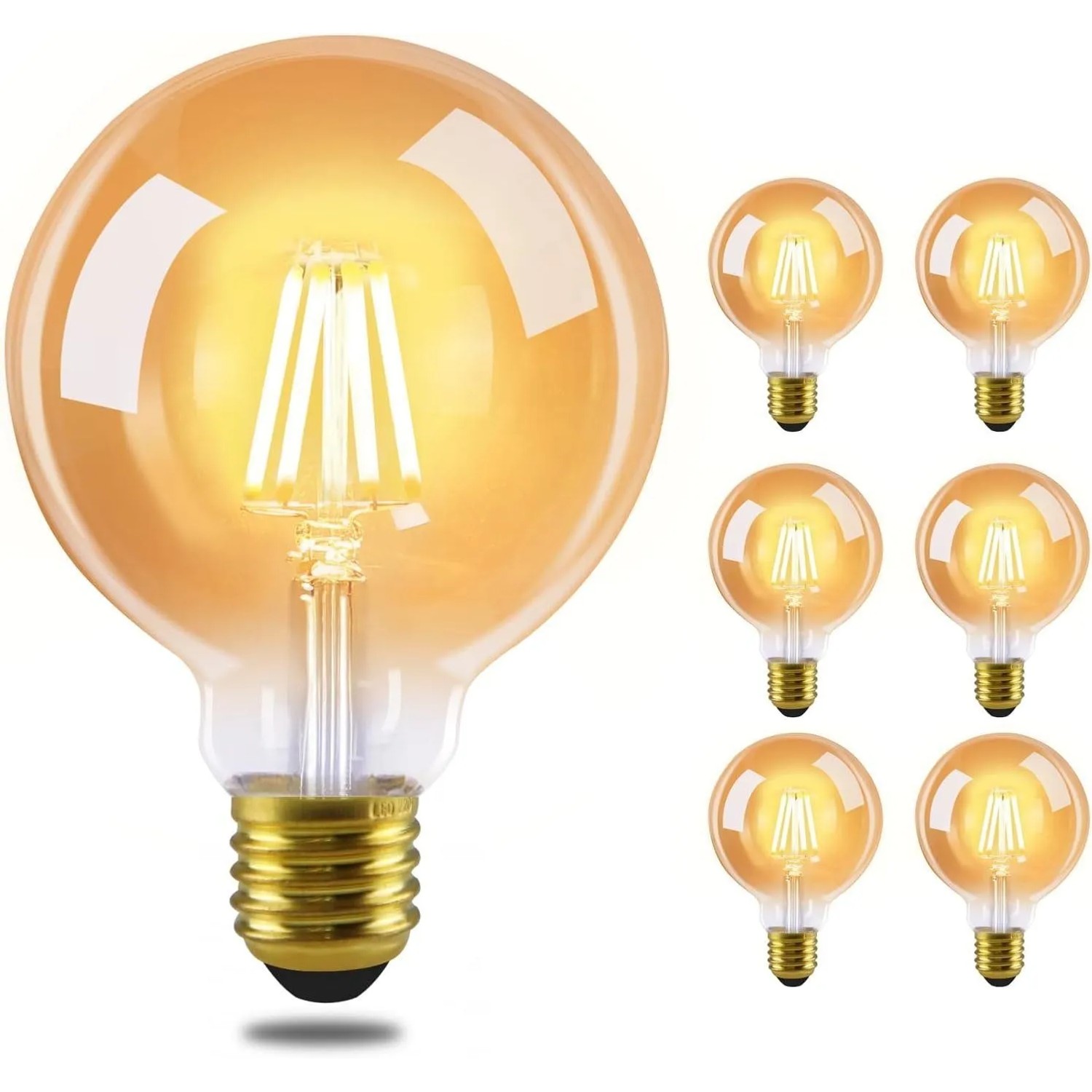 NETTLIFE LED Leuchtmittel aus Glas L8Transparent 6er-Set