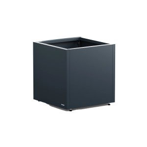 Herstera Garden Pflanzkübel Cube, anthrazit, 50x50x100 cm, aus pulverbeschichtetem Stahl.