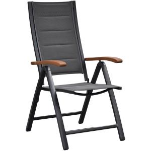 Merxx Gartensessel Paxos, Klappsessel aus Aluminium, Textil und Akazie.