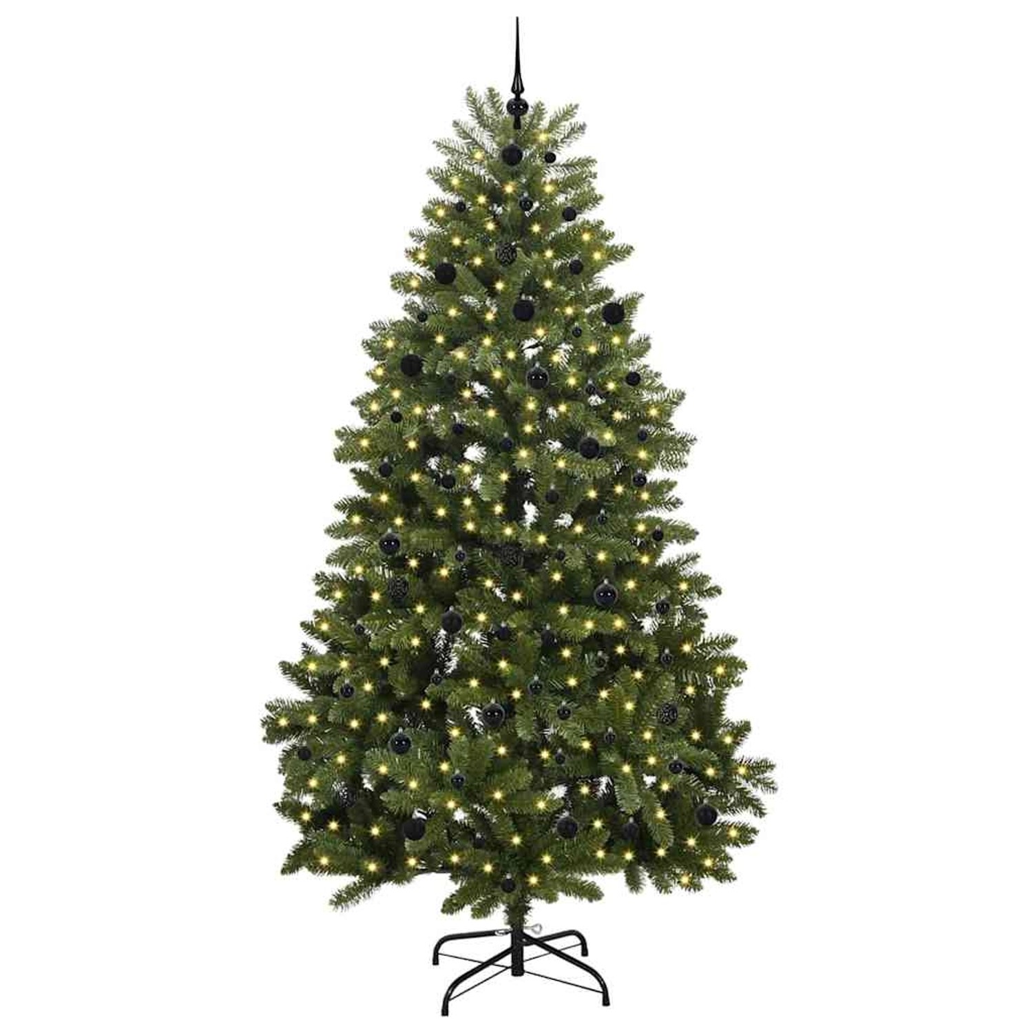 vidaXL Künstlicher Weihnachtsbaum Grün 240 cm PVC und Metall 3395704