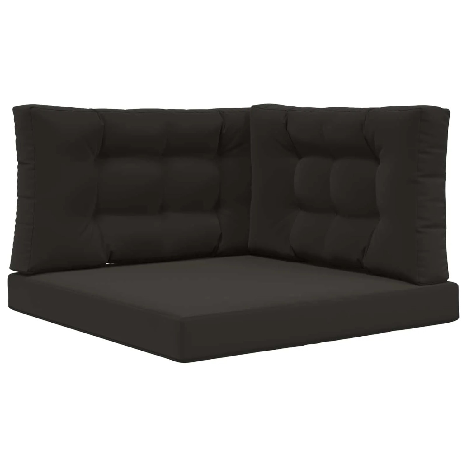 vidaXL Sofakissen für Draußen 3-Tlg Schwarz Polyester 900887