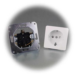 ChiliTec MILOS Schutzkontakt Steckdose Weiß Matt ohne Rahme