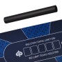 Relaxdays Pokermatte Polyester Gummi Blau Rutschfest Wasserdicht 120 cm x 60 cm 1 kg_5