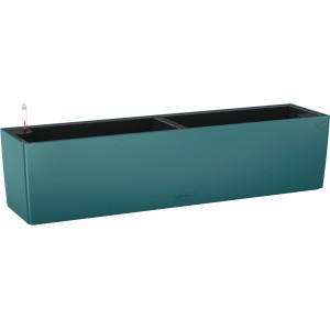 Lechuza Balconera Color 80, petrolblauer Blumenkasten mit Bewässerungssystem, 79x19cm.
