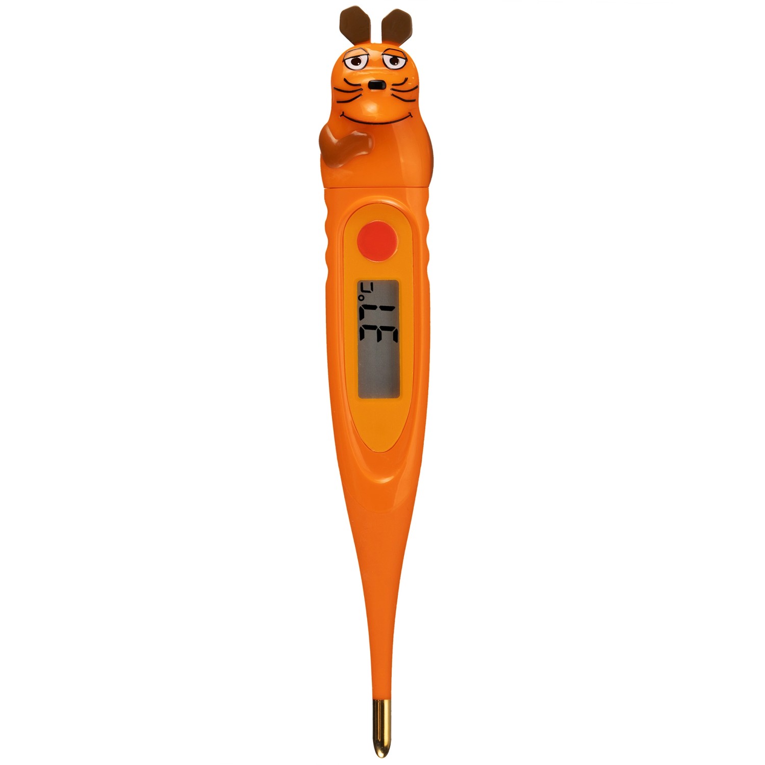 DieMaus Fieberthermometer Digital für Kinder im 3D-Design Maus-Motiv Orange