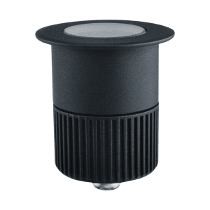 Schwarzer ENOVALITE LED Bodeneinbaustrahler/Gartenstrahler, 5W, warmweiß, IP67.