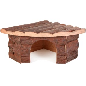 Trixie Eckhaus Jesper Natural Living aus Naturholz für Kleintiere, mit Liegefläche.