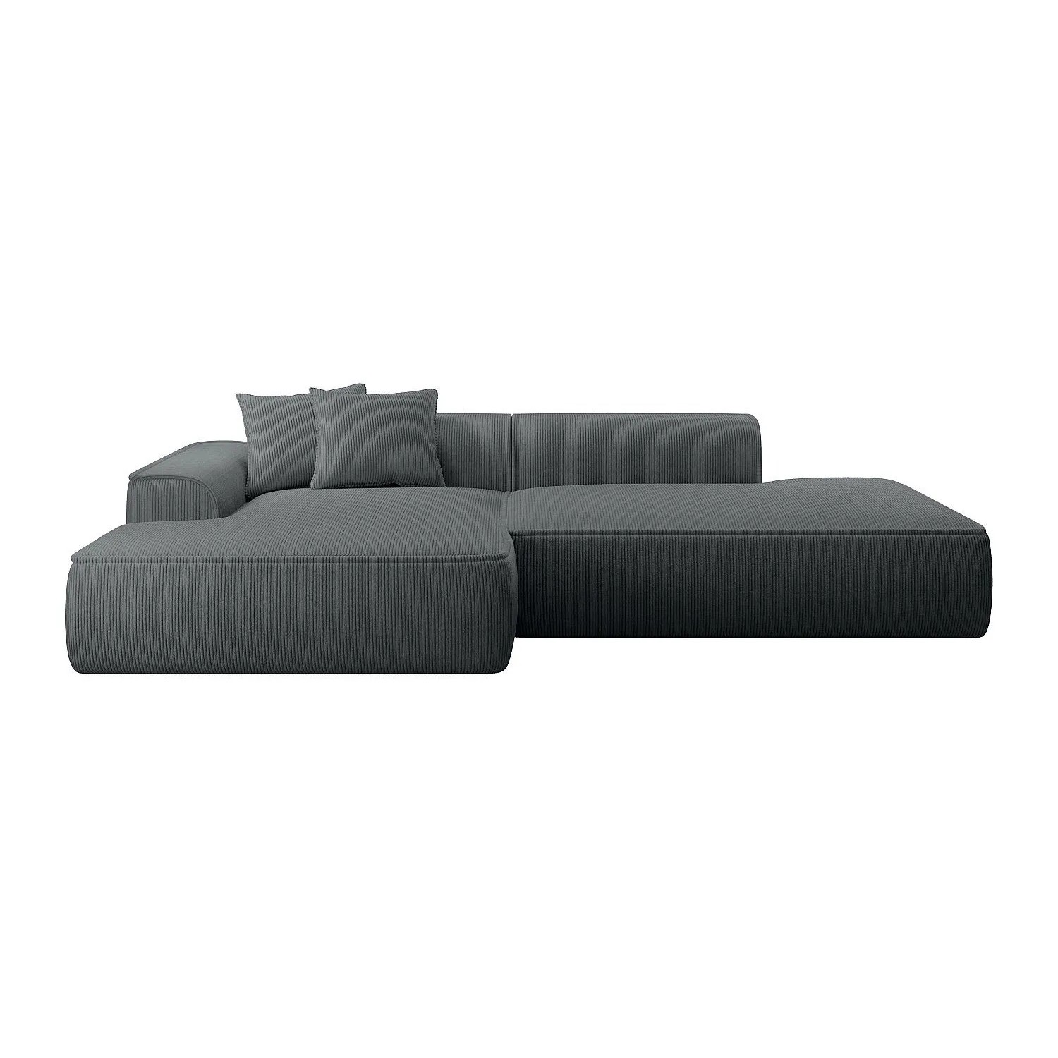 Vente-unique Sofa Ohne Schlafmöglichkeit Erynel Anthrazitgrau 305 cm