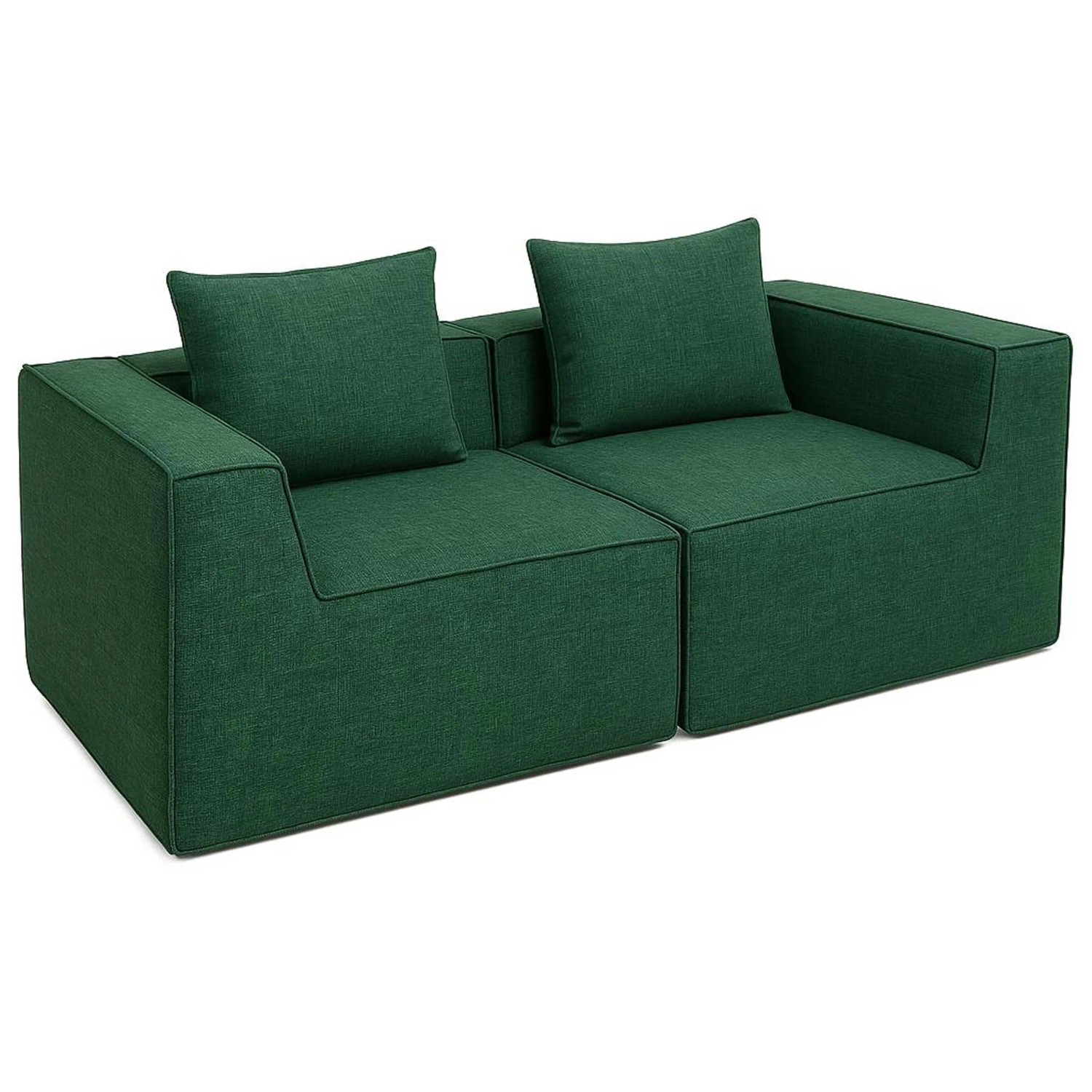 MCW 2er-Sofa/Zubehör Für Sofa O54 Modular Stoff/Textil 63x194x97cm Grün