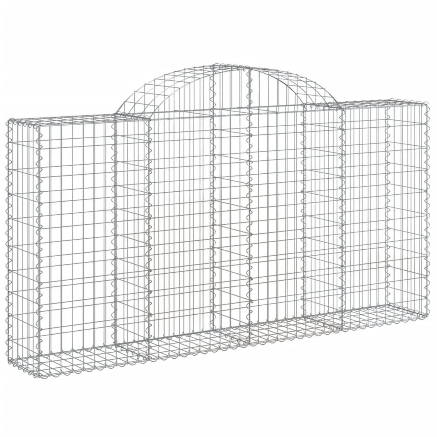 vidaXL Gabionen mit Hochbogen 14 Stk 200x30x100/120cm Verzinktes Eisen 3146122