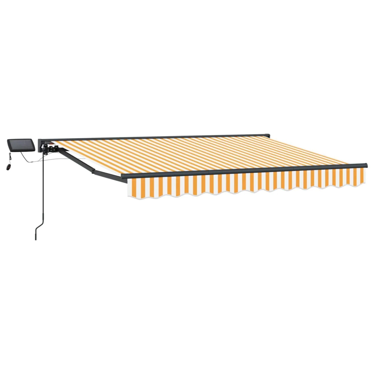 vidaXL Manueller Markisenrahmen mit LEDs Gelb und Weiß 3 x 2,5 m 3420802