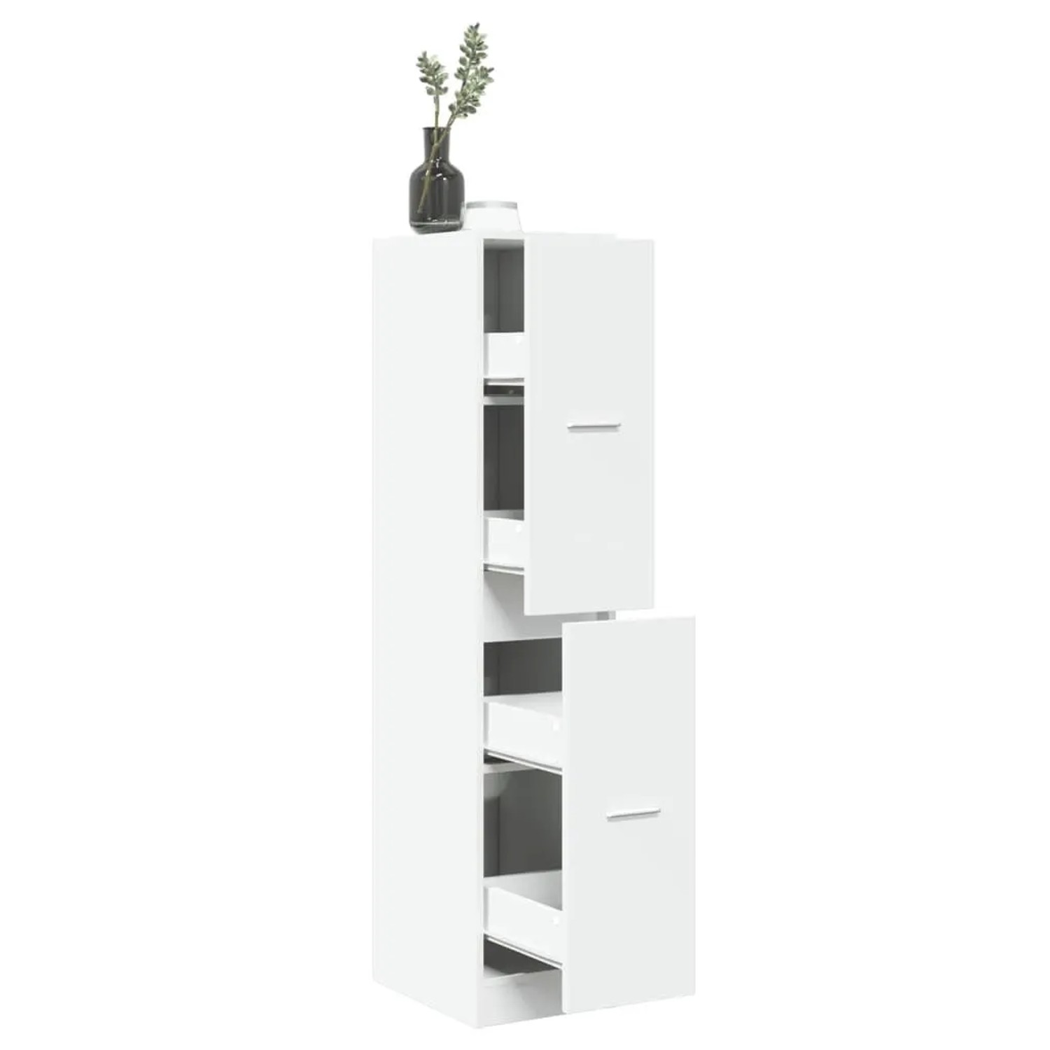 vidaXL Apothekerschrank Weiß 30 x 41 x 144,5 cm Holzwerkstoff 855169_2