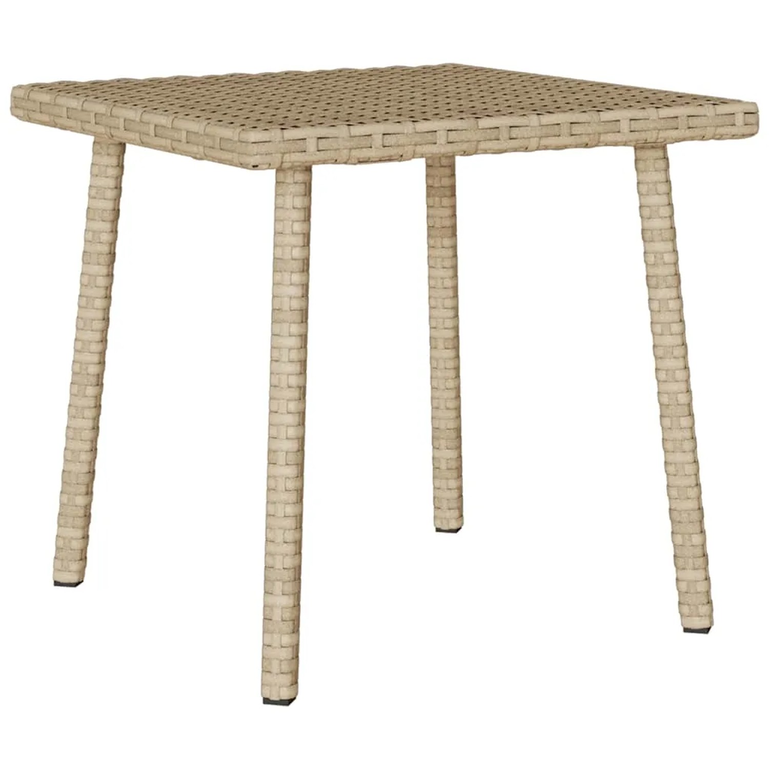 vidaXL Garten-Couchtisch Rechteckig Beige 40x40x37 cm Poly Rattan 4104048