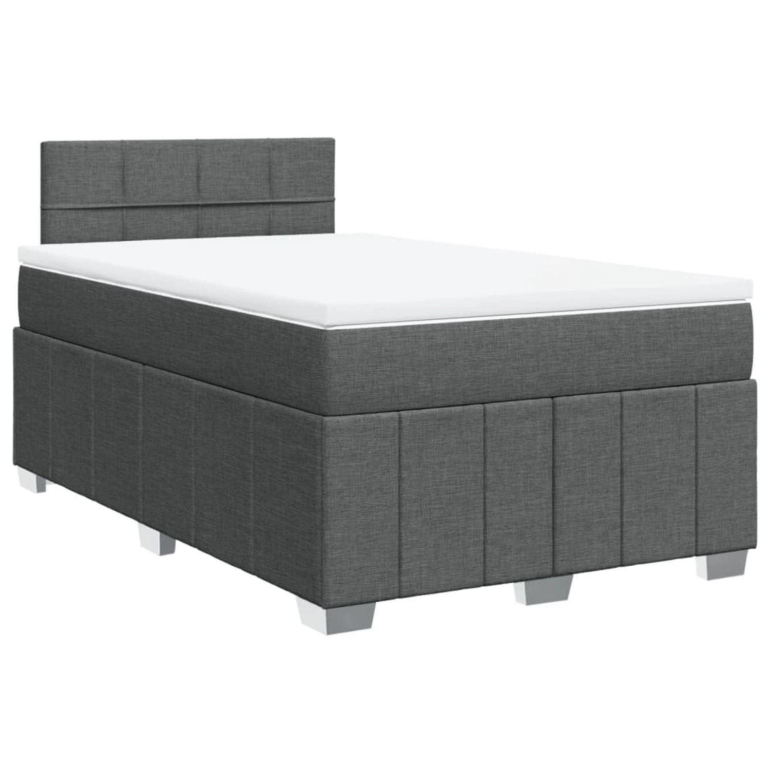vidaXL Boxspringbett mit Matratze Dunkelgrau 120x190 cm Stoff 3287008 günstig online kaufen