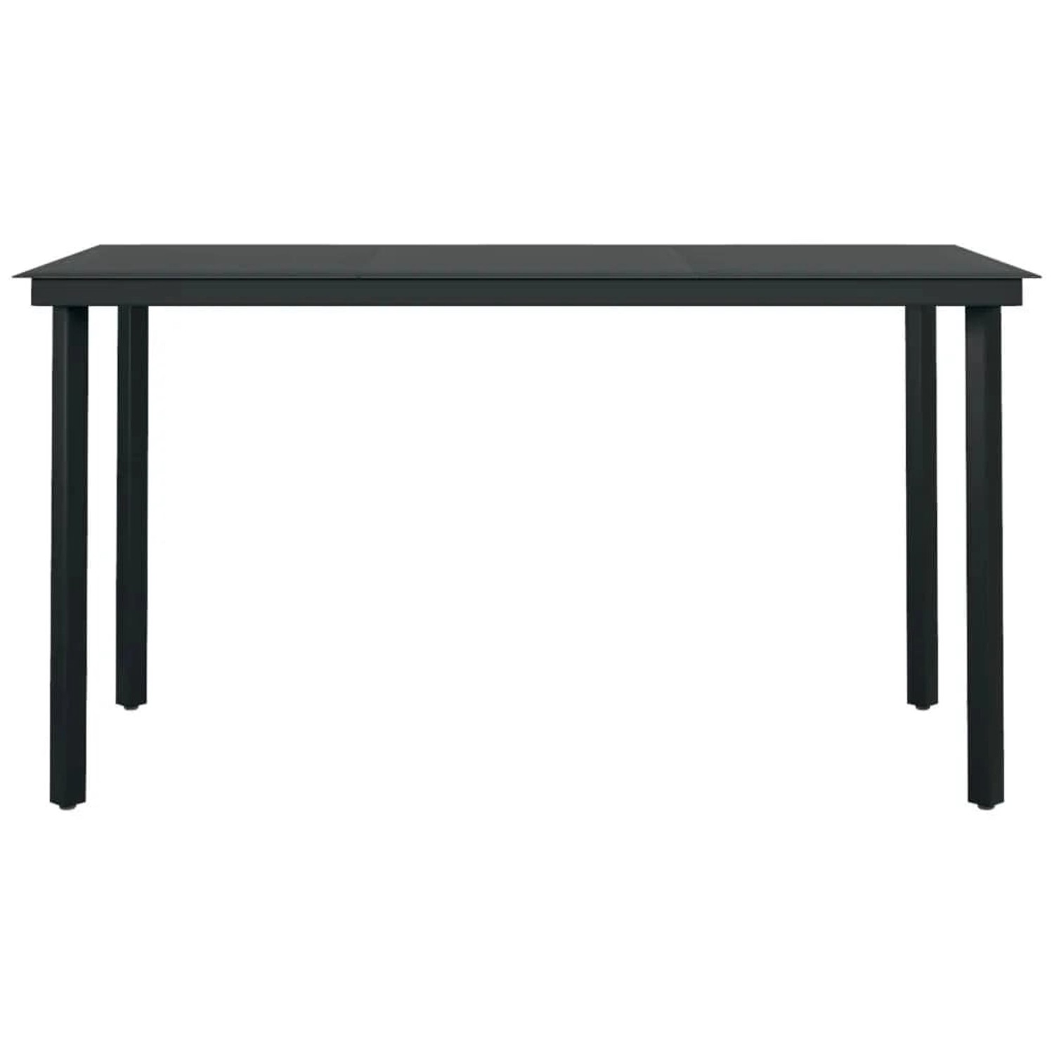 Grauer vidaXL Gartentisch, 140x70 cm, Teil der 7-tlg. Essgruppe für Garten und Terrasse.