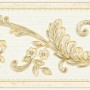 Selbstklebende A.S. Création Borte Barock in Gold-Weiß, 5 m x 8 cm, für dekorative Wandgestaltung.
