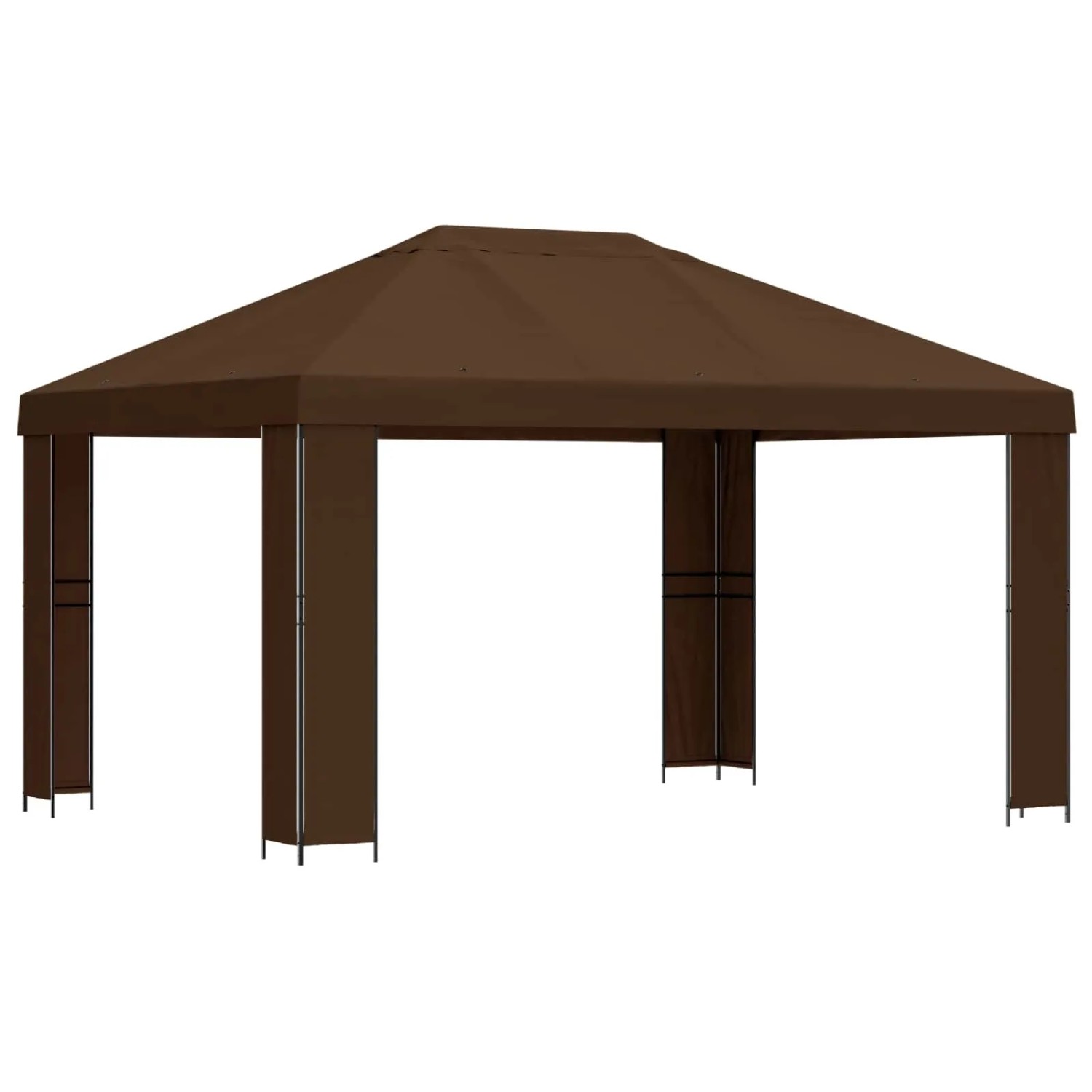 vidaXL Pavillon 4 x 3 m Braun Polyester und Stahl 190 900384