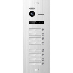 Balter Evo Türsprechanlage für 8 Familien, Silber, mit Kamera und 8 Monitoren.