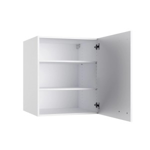 Offener, weißer OPTIFIT Aufsatzschrank Bonn214 für Hauswirtschaftsraum mit zwei Einlegeböden.